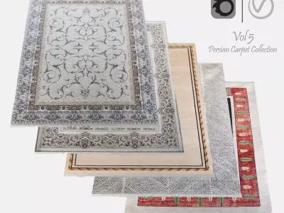 Persian Carpet Collection-vol5-4k texture Low-poly 3D model