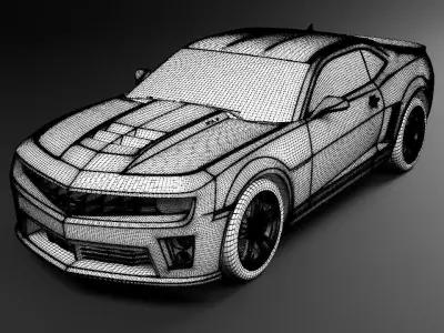 Chevrolet Camaro ZL1 Low-poly 3D model