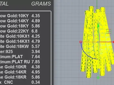 Luxury Multi Ring Diamond Pendant 3D print model