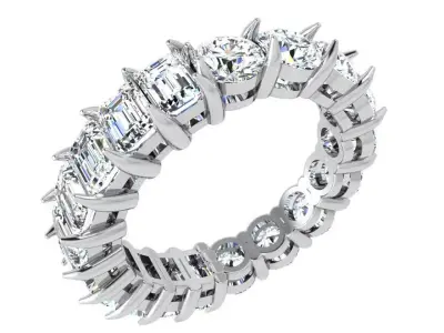 Eternity Diamond Band 4140 3D print model