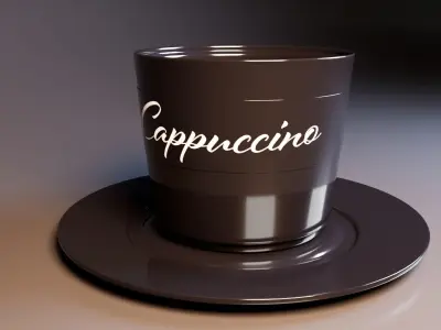 Cappuccino mug Free low-poly 3D model