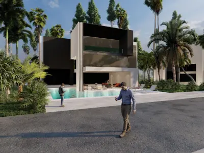 Modern Tropical Urban Living A Harmony of Architecture 3D model