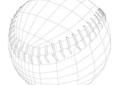 Baseball Low-poly 3D model