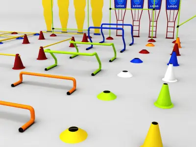 Soccer football training equipment 3D model