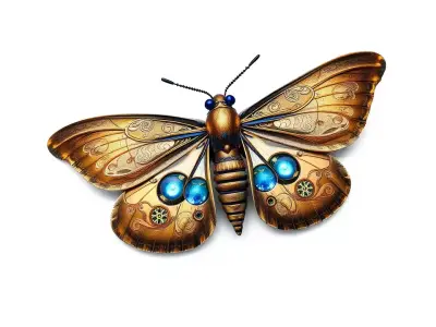 Steampunk Butterfly model pack Low-poly 3D model