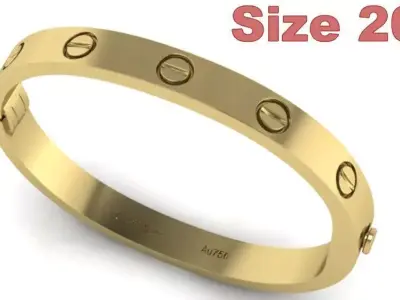Bracelet Love Size 20 3D print model