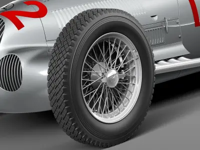 Mercedes-Benz W125 Grand Prix Race Car 3D model