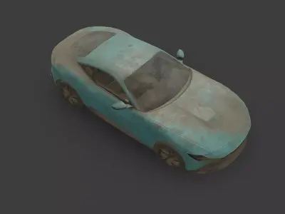 Abandoned Car - Ferrari Amalfi 2026 Low-poly 3D model