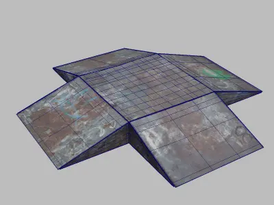 Skate Park - Four Way Ramp 3D model