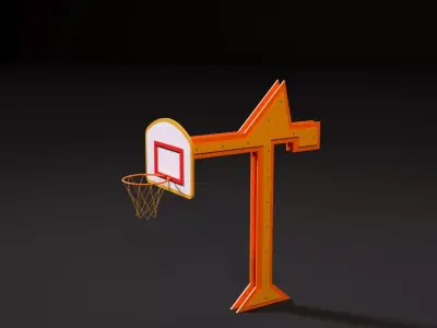 Basketball hoop Lifting crane 3D model