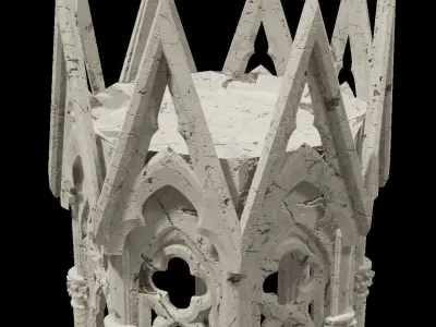 Gothic Pedestal 3D model