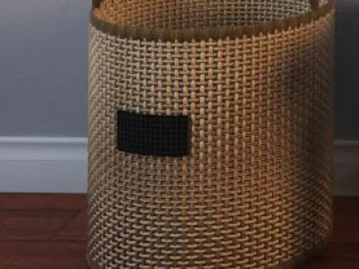 Set-9 rattan storage basket 3D model