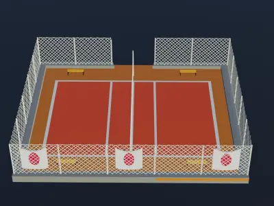 Volleyball Stadium - Japan Low-poly 3D model