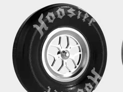 Drag Wheel COMBO Front Billet Specialties Comp 7 15inch Spindle 3D print model