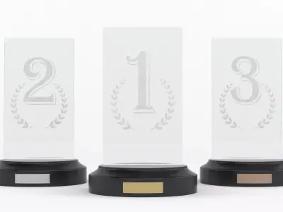 Glass Trophy 3D model purchase
