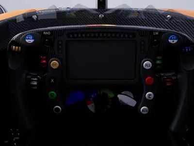 F1 2025 Mclaren MCL39 Formula 1 Race Car Low-poly 3D model Low-poly 3D model