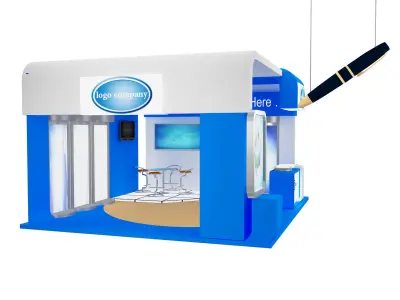  Booth Exhibition Stand a595a 3D model