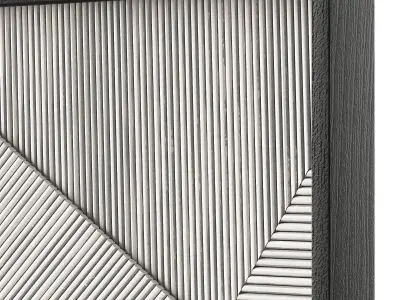 Baltic wall decor by Palecek - Rattan and Wood 3D model