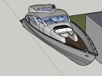Modern home with cars 3D print model
