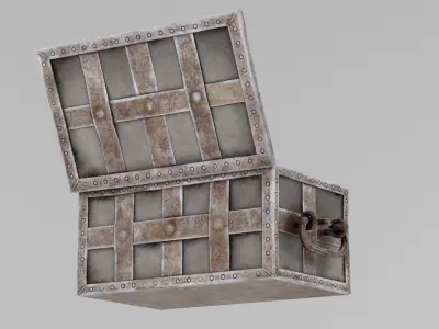 Treasure Chest Low-poly 3D model