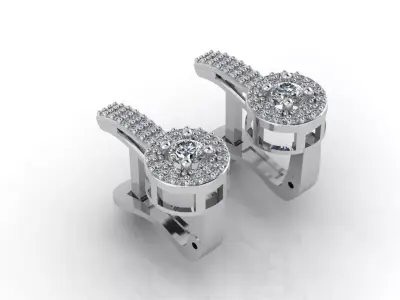 Women Earrings 3DM STL Womens Earring Renders 3D print models   3D print model 27