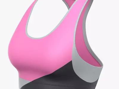 Sport Bra 01 Low-poly 3D model