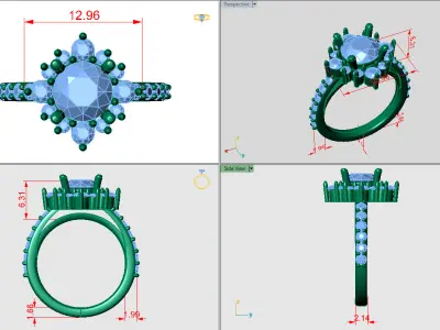 Cluster ring 3D print model order