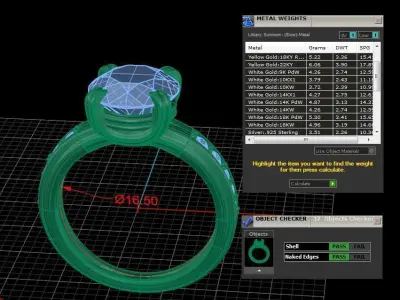 Big Gemstone Ring 3D print model 3D print model