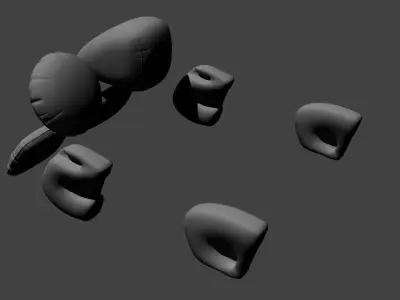 Automotive airbags 3D model