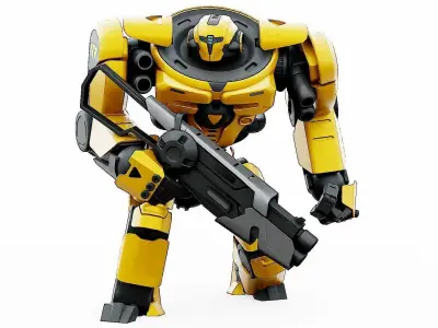 DOOM FIGHTER V-5  Rigged for Unreal Engine - Unity - MIXAMO 3D model