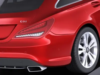 Mercedes-Benz CLA Shooting Brake 2017 VRAY 3D model