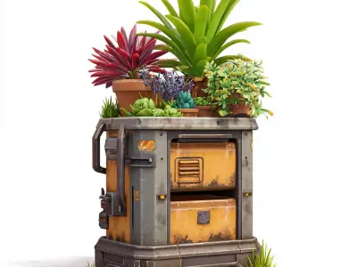 Stylized Pots 3D model