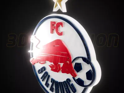 FC Red Bull Salzburg logo  - Cinematic - 3D print 3D model