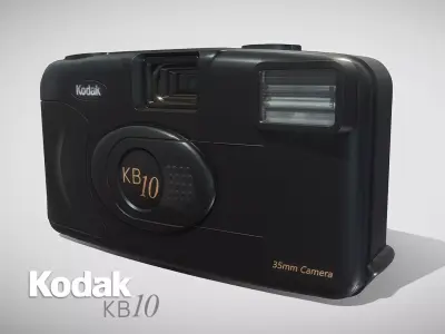 Kodak KB10 35MM Camera Game Model Unreal Engine 5 Blender  Low-poly 3D model