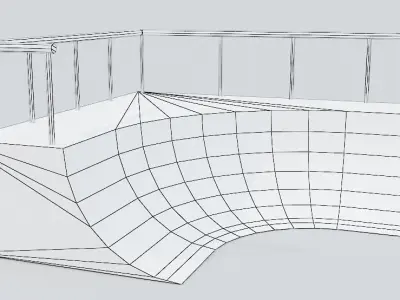 Skate ramp4 Low-poly 3D model