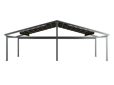 Motorized Pergola 5a chrome matte 3D model