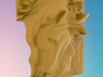 Horse head panel 3D MODEL STL FILE FOR CNC ROUTER LASER 3D print model