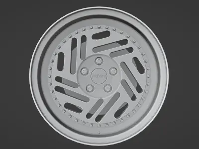 IDK - 3 Piece Wheels - Game Ready Low-poly 3D model