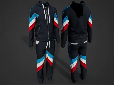 5 Hoodies and Sweatpants  Video Tutorial  CLO OBJ Vol02 3D model