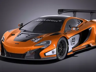 Mclaren 650S GT3 2017 VRAY 3D model