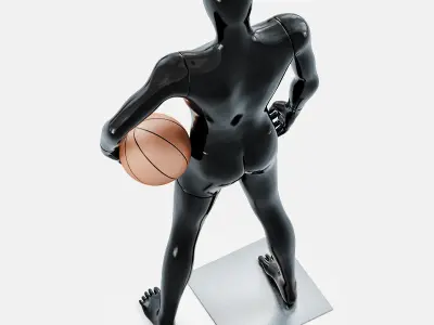 Faceless mannequin basketball 27 3D model