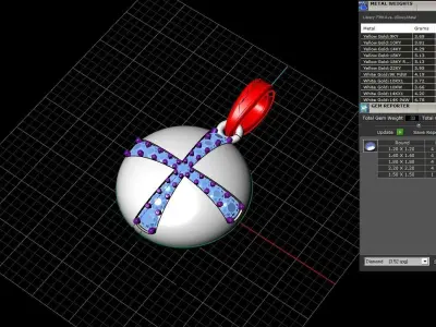 cross hollow pendant model 345 3D print model