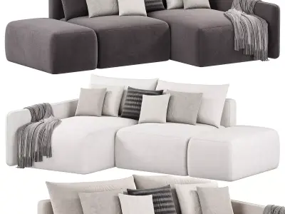 Portlend Serogo Sofa Low-poly 3D model