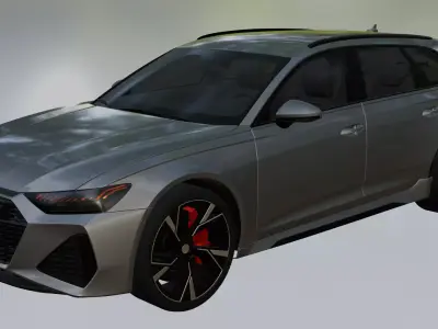 audi RS6 Low-poly 3D model