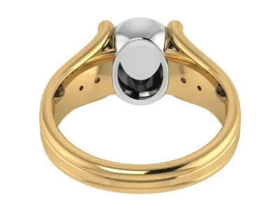Oval Lion Ring 2531 3D print model