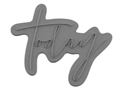 Today Neon Sign 3D model