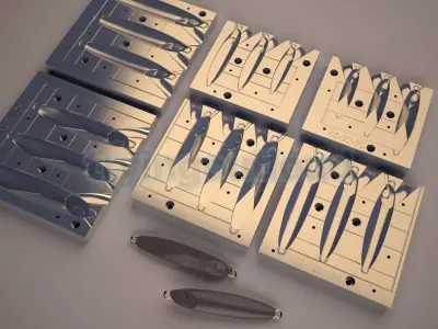  40-250 Gr DM Force Slow Pitch Metal Jig Mold Packs 3D print model