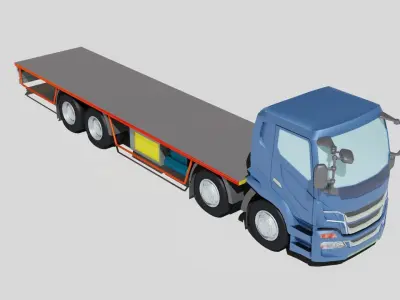 Cargo Truck Low-poly 3D model Low-poly