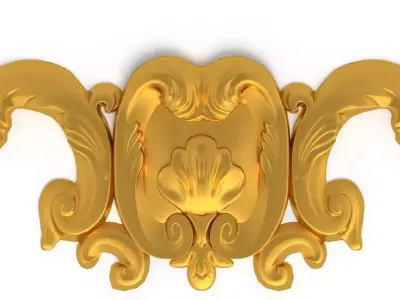 Baroque moldure deco 3D model