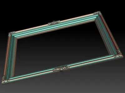 Frame with Carved Elements for CNC machines 3D print model